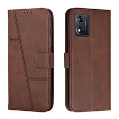 Funda de Cuero Cartera con Soporte Carcasa Y01X para Motorola Moto E13 Marron