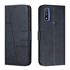 Funda de Cuero Cartera con Soporte Carcasa Y01X para Motorola Moto G Pure Azul