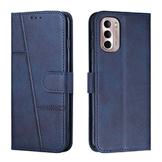 Funda de Cuero Cartera con Soporte Carcasa Y01X para Motorola Moto G Stylus (2022) 4G Azul