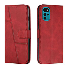 Funda de Cuero Cartera con Soporte Carcasa Y01X para Motorola Moto G22 Rojo