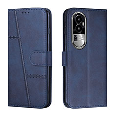 Funda de Cuero Cartera con Soporte Carcasa Y01X para Oppo Reno10 Pro+ Plus 5G Azul