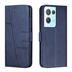 Funda de Cuero Cartera con Soporte Carcasa Y01X para Oppo Reno8 Pro+ Plus 5G Azul