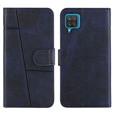 Funda de Cuero Cartera con Soporte Carcasa Y01X para Samsung Galaxy A12 Nacho Azul