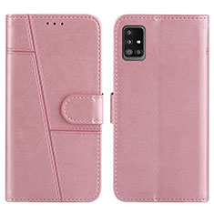 Funda de Cuero Cartera con Soporte Carcasa Y01X para Samsung Galaxy A51 4G Oro Rosa