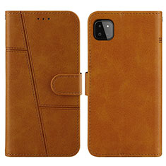 Funda de Cuero Cartera con Soporte Carcasa Y01X para Samsung Galaxy F42 5G Marron Claro