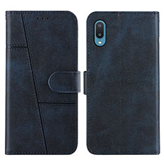 Funda de Cuero Cartera con Soporte Carcasa Y01X para Samsung Galaxy M02 Azul