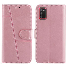 Funda de Cuero Cartera con Soporte Carcasa Y01X para Samsung Galaxy M02s Oro Rosa