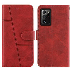 Funda de Cuero Cartera con Soporte Carcasa Y01X para Samsung Galaxy Note 20 Ultra 5G Rojo