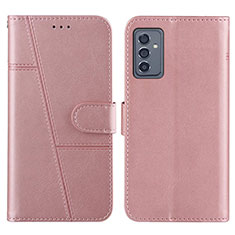 Funda de Cuero Cartera con Soporte Carcasa Y01X para Samsung Galaxy Quantum2 5G Oro Rosa