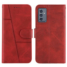 Funda de Cuero Cartera con Soporte Carcasa Y01X para Samsung Galaxy Quantum2 5G Rojo