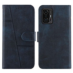 Funda de Cuero Cartera con Soporte Carcasa Y01X para Xiaomi Mi 11T Pro 5G Azul