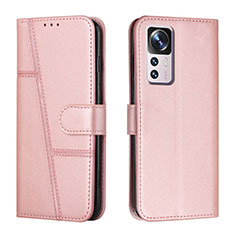 Funda de Cuero Cartera con Soporte Carcasa Y01X para Xiaomi Mi 12T 5G Oro Rosa