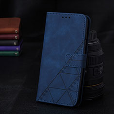 Funda de Cuero Cartera con Soporte Carcasa Y02B para Samsung Galaxy F22 4G Azul