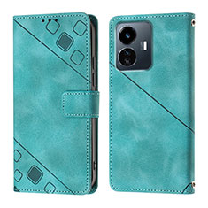 Funda de Cuero Cartera con Soporte Carcasa Y02B para Vivo Y77e 5G Verde