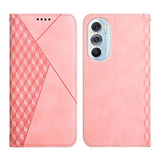 Funda de Cuero Cartera con Soporte Carcasa Y02X para Motorola Moto Edge Plus (2022) 5G Oro Rosa