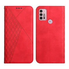 Funda de Cuero Cartera con Soporte Carcasa Y02X para Motorola Moto G10 Rojo