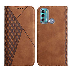 Funda de Cuero Cartera con Soporte Carcasa Y02X para Motorola Moto G60 Marron