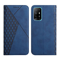 Funda de Cuero Cartera con Soporte Carcasa Y02X para Oppo F19 Pro+ Plus 5G Azul