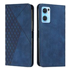 Funda de Cuero Cartera con Soporte Carcasa Y02X para Oppo Reno7 5G Azul