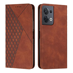 Funda de Cuero Cartera con Soporte Carcasa Y02X para Oppo Reno8 5G Marron