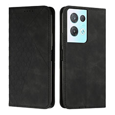 Funda de Cuero Cartera con Soporte Carcasa Y02X para Oppo Reno8 Pro+ Plus 5G Negro