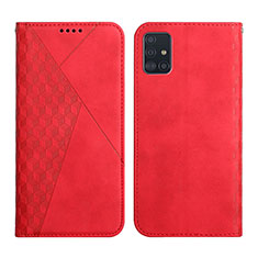 Funda de Cuero Cartera con Soporte Carcasa Y02X para Samsung Galaxy A71 4G A715 Rojo