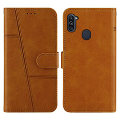 Funda de Cuero Cartera con Soporte Carcasa Y02X para Samsung Galaxy M11 Marron Claro