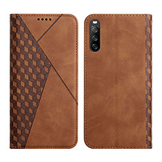 Funda de Cuero Cartera con Soporte Carcasa Y02X para Sony Xperia 10 III Lite Marron