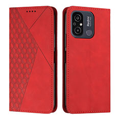 Funda de Cuero Cartera con Soporte Carcasa Y02X para Xiaomi Poco C55 Rojo