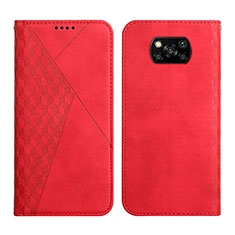Funda de Cuero Cartera con Soporte Carcasa Y02X para Xiaomi Poco X3 NFC Rojo