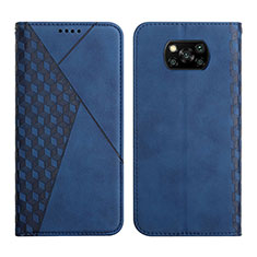 Funda de Cuero Cartera con Soporte Carcasa Y02X para Xiaomi Poco X3 Pro Azul