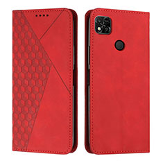 Funda de Cuero Cartera con Soporte Carcasa Y02X para Xiaomi Redmi 9C Rojo