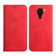 Funda de Cuero Cartera con Soporte Carcasa Y02X para Xiaomi Redmi Note 9 Rojo