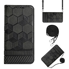 Funda de Cuero Cartera con Soporte Carcasa Y03B para Apple iPhone 14 Plus Negro