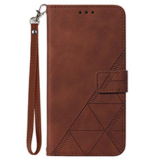 Funda de Cuero Cartera con Soporte Carcasa Y03B para Samsung Galaxy A42 5G Marron