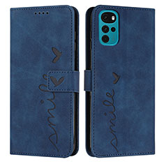 Funda de Cuero Cartera con Soporte Carcasa Y03X para Motorola Moto G22 Azul