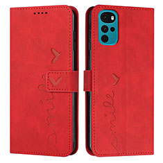 Funda de Cuero Cartera con Soporte Carcasa Y03X para Motorola Moto G22 Rojo