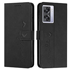 Funda de Cuero Cartera con Soporte Carcasa Y03X para Oppo A57 5G Negro