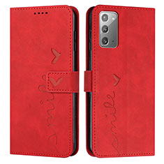 Funda de Cuero Cartera con Soporte Carcasa Y03X para Samsung Galaxy Note 20 5G Rojo