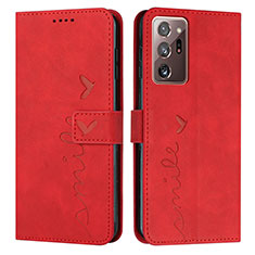 Funda de Cuero Cartera con Soporte Carcasa Y03X para Samsung Galaxy Note 20 Ultra 5G Rojo
