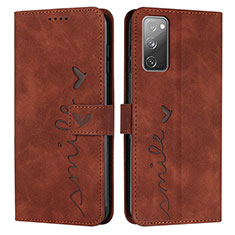 Funda de Cuero Cartera con Soporte Carcasa Y03X para Samsung Galaxy S20 FE (2022) 5G Marron