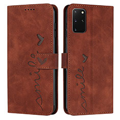 Funda de Cuero Cartera con Soporte Carcasa Y03X para Samsung Galaxy S20 Plus Marron