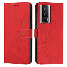 Funda de Cuero Cartera con Soporte Carcasa Y03X para Xiaomi Poco F5 Pro 5G Rojo
