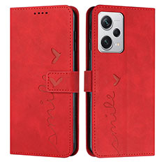 Funda de Cuero Cartera con Soporte Carcasa Y03X para Xiaomi Redmi Note 12 Pro 5G Rojo