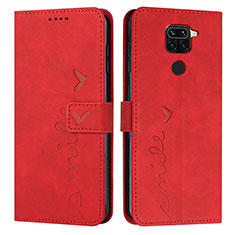 Funda de Cuero Cartera con Soporte Carcasa Y03X para Xiaomi Redmi Note 9 Rojo