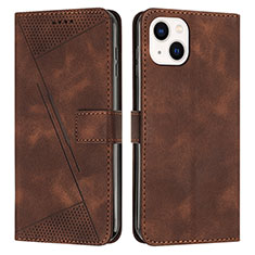 Funda de Cuero Cartera con Soporte Carcasa Y04X para Apple iPhone 14 Plus Marron