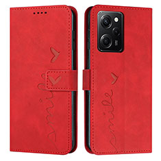 Funda de Cuero Cartera con Soporte Carcasa Y04X para Xiaomi Redmi Note 12 Pro Speed 5G Rojo