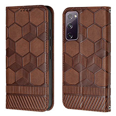 Funda de Cuero Cartera con Soporte Carcasa Y05B para Samsung Galaxy S20 Lite 5G Marron