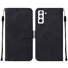 Funda de Cuero Cartera con Soporte Carcasa Y07B para Samsung Galaxy S21 5G Negro