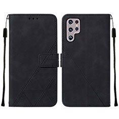 Funda de Cuero Cartera con Soporte Carcasa Y07B para Samsung Galaxy S22 Ultra 5G Negro